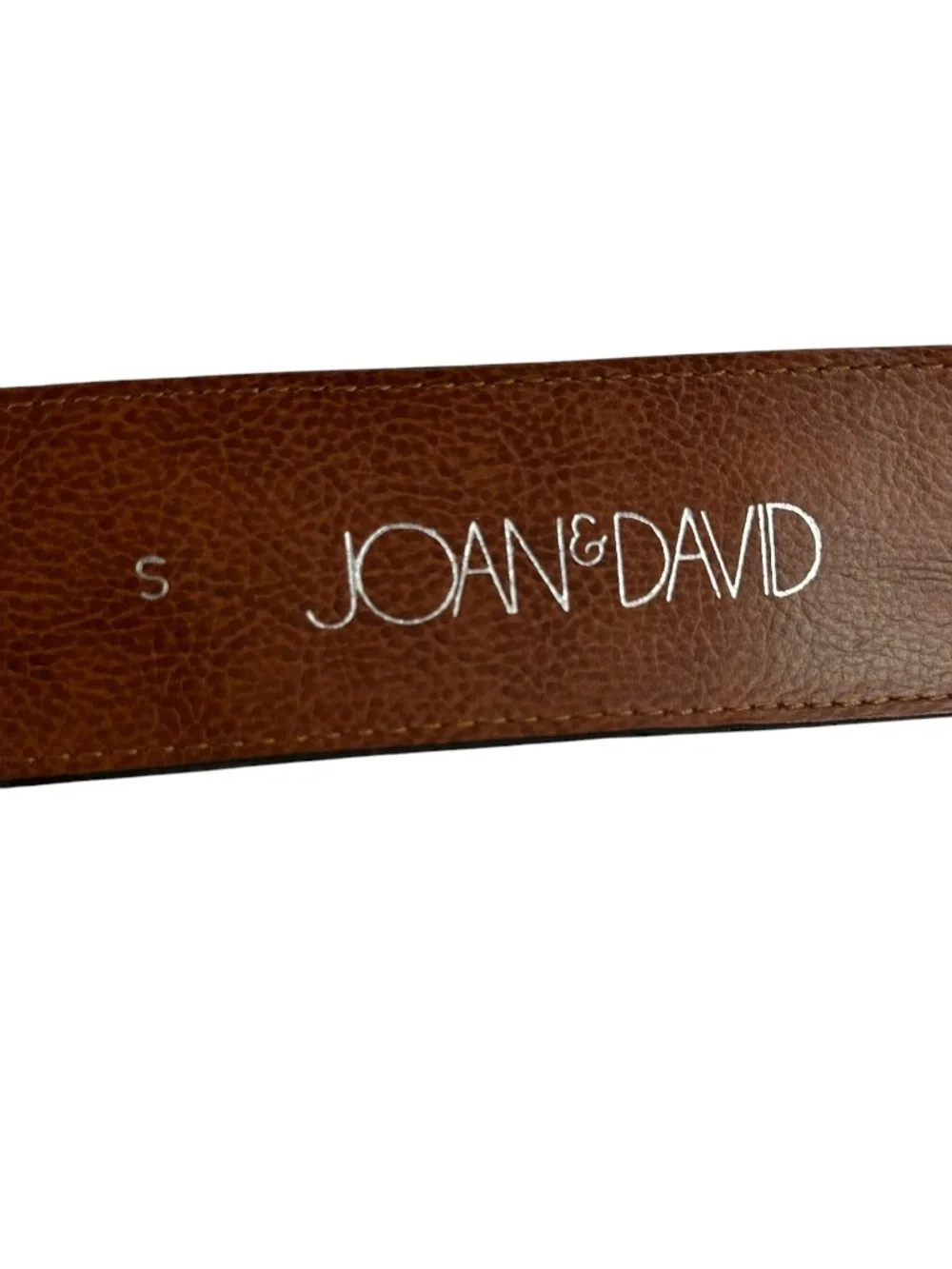 Genuine JOAN & DAVID Black Croc Pattern Leather Belt Small 28-30